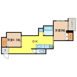 レークハイツ瀬田の物件間取画像